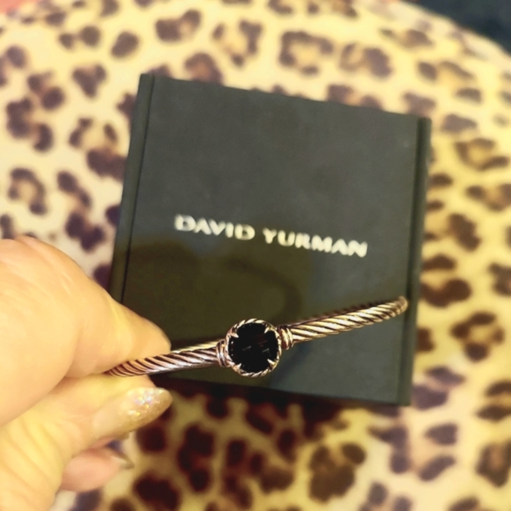 Authentic David Yurman " petite chateliane " with black onix